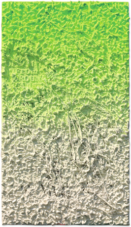 손일, Unsent Letter- Eden Green, 112x194cm,  resin mulberry fiber Pigment on panel, 2020.jpg
